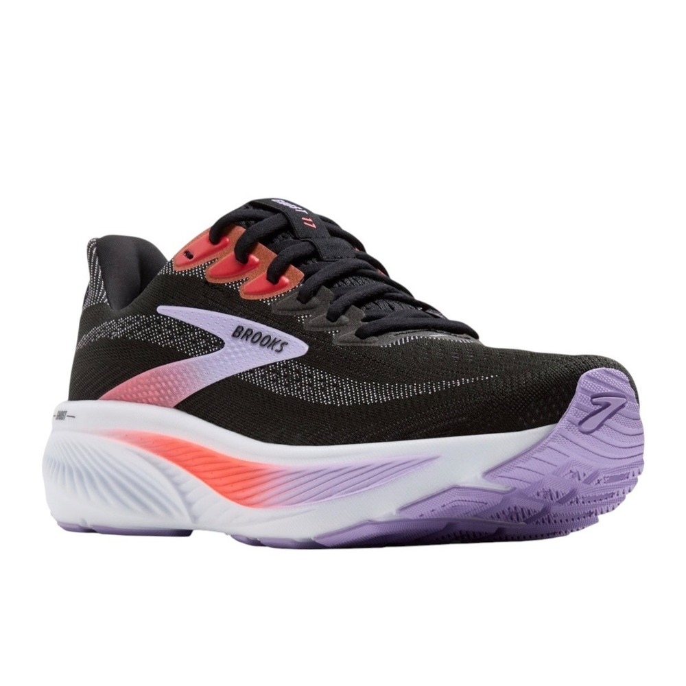 Brooks Women's Ghost 17 Black Purple Coral Med Width NEW!! Size 9.5